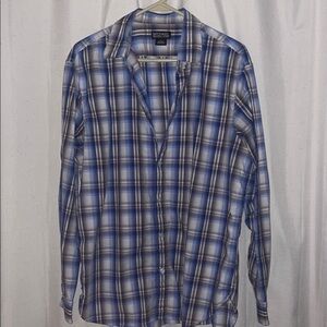 Michael Kors Men's Blue Plaid Shirt